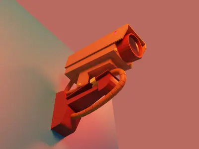 Stylized Surveillance CCTV Low-poly 3D model