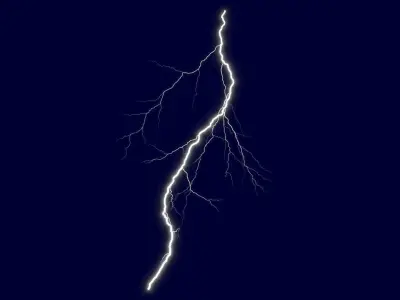 Realistic 3D Lightning CG-01 Low-poly 3D model
