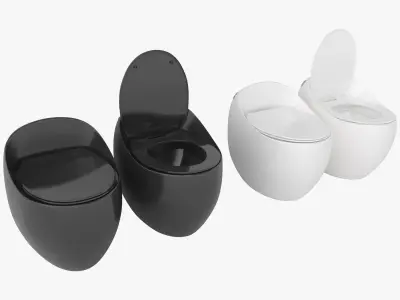 Clearhalo Modern Floor Mount Toilet WC 3D model