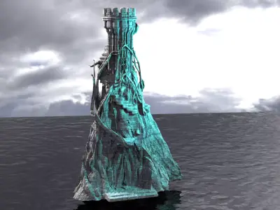 Anuket labyrinth Tower 3D model