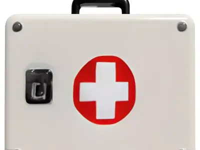 First Aid Kit Medical Box Low-poly 3D model