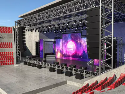 Amphitheater Concert Stage 3D model