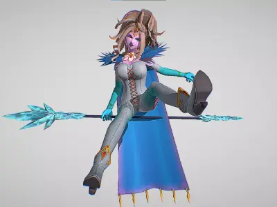 Krystalinda - Dragon Quest Monsters - All Animations Included Low-poly 3D model