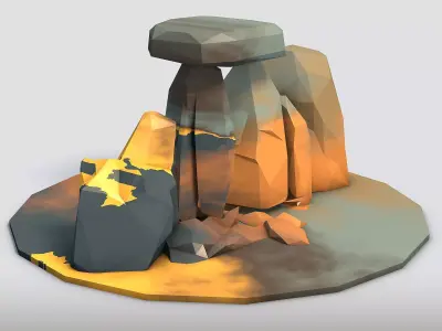 Low Poly Stones Vol1 3D model