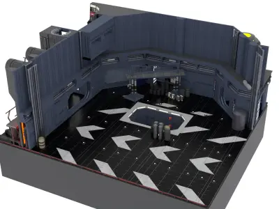 Set 1 - Death Star Docking bay 2037 1-12 scale Blackseries  3D print model