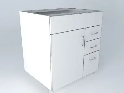 S1D3D1FD cabinet with two drawers Free 3D model
