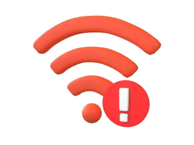 Wifi Problem Symbol v1 004 Low-poly 3D model