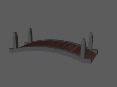 Simple Low Poly Bridge Free 3D model
