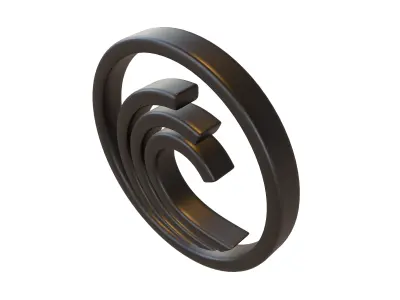 BitTorrent Coin v1 001 Low-poly 3D model