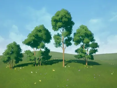 Stylized Environment Series - Forest Package Low-poly 3D model