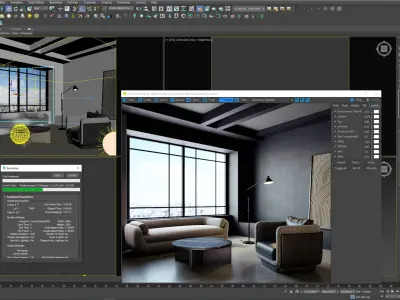 interior living room scene 53 3D model