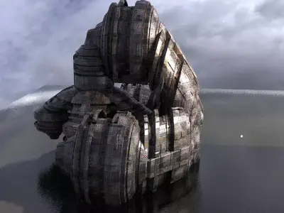 Planet Arch Pulse Terra Shard 4 3D model