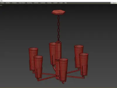 UPTON CHANDELIER Low-poly 3D model