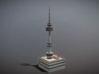 Famous buildings in South Korea 3D Model Pack Low-poly 3D model