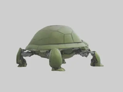 Robot version of a turtle model Low-poly 3D model
