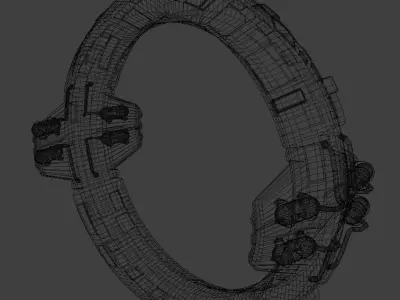 Space Star Gate Low-poly 3D model