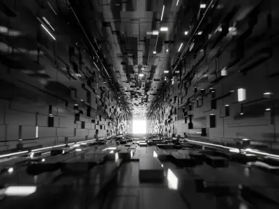 Flythrogh sci fi Cubic Corridor 3D model