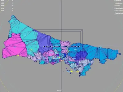 Istanbul  Marmara Region  Turkey map region geography political 3D model