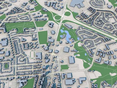Kitchener City Canada 3D model