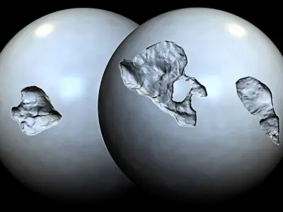 Stone Damage VDM Brushes with Alpha 3D model