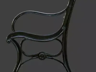 Urban Street Bench 3D Model Low-poly 3D model purchase