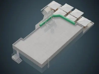 Restaurant 1A Low-poly 3D model