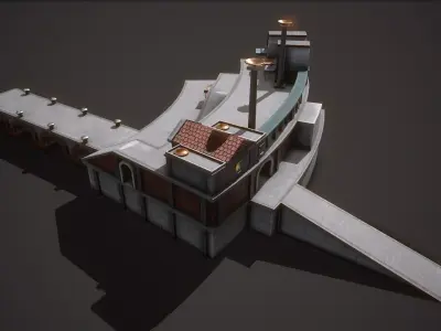 Ancient Port Low-poly 3D model