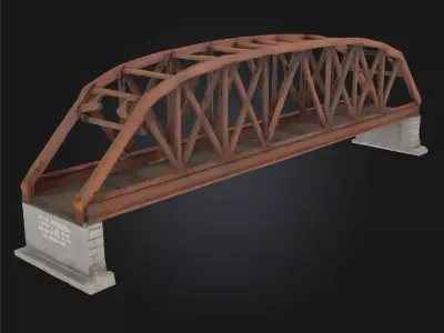 Truss Bridge Model  Strength and Symmetry in Steel 3D model