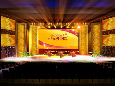 Stage party concert fashion catwalk T station  2 3D model