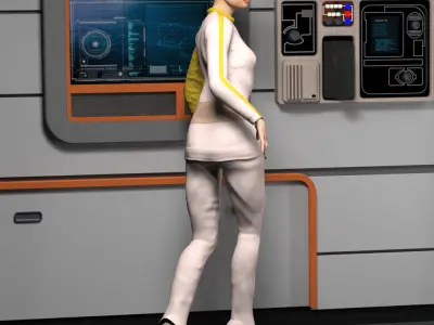 Moonbase Alpha Uniform for La Femme 2 for Poser 3D model