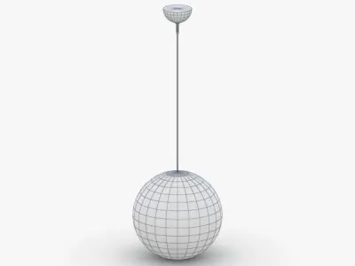 1490 - Hanging Lamp Low-poly 3D model