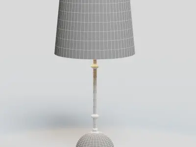 Antique Brass Table badside lamp Low-poly 3D model