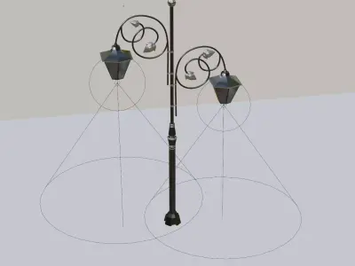 Street Lamp Low-Poly 3D Model Low-poly 3D model