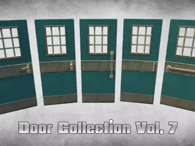 Door Collection Vol 7 Low-poly 3D model