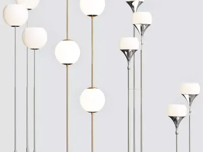 Set of Modern floor lamps  3D model