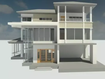 simple 3d house  3D print model