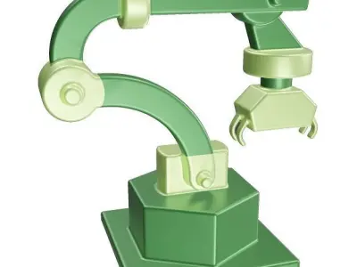 Fabulous Robot Arm Toy Low-poly 3D model