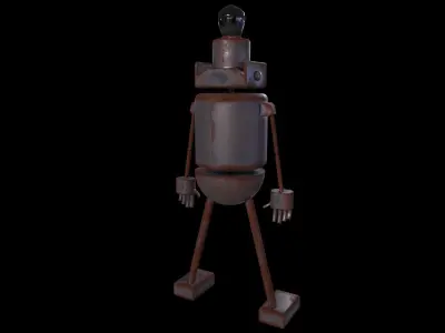 Robot Game ready - Low Poly PBR  3D Model Low-poly 3D model