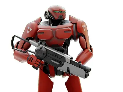 BATTLE DROID Z-8000   RIGGED 3D model