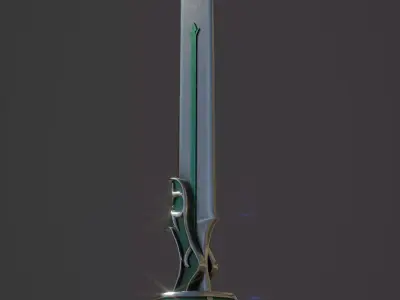 Japanese animation SAO Asuna - weapon Flashing light Low-poly 3D model