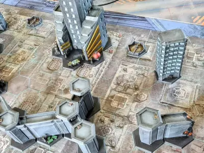 8mm Hex Terrain - Sci fi Human City 3D print model