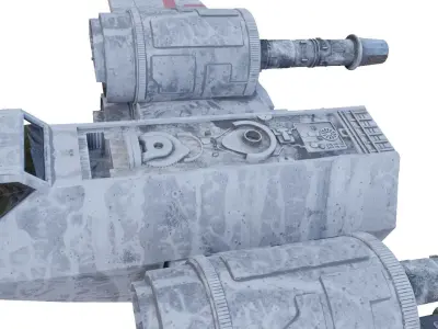 X wing Low-poly 3D model