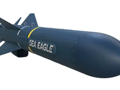 BAe Sea Eagle anti-ship missile 3D model