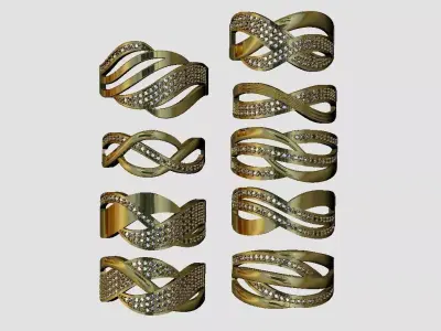 light stone ring 3D print model