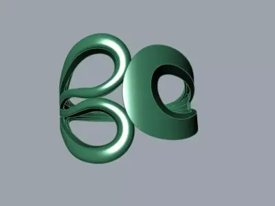 Modern Sculptural Adjustable Ring 3DM STL 3D print model shop