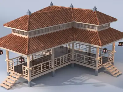 TRADITIONAL TEA HOUSE 03 3D model