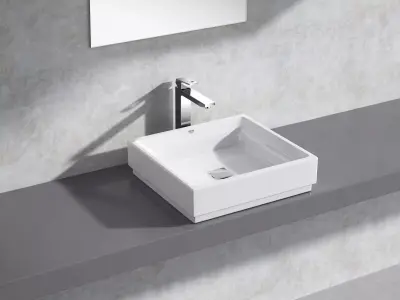 Cube Countertop Vessel 50 Set 3D model