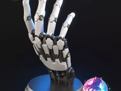 Cyberpunk Hand Statue Figurine stl printable collectable  3D print model