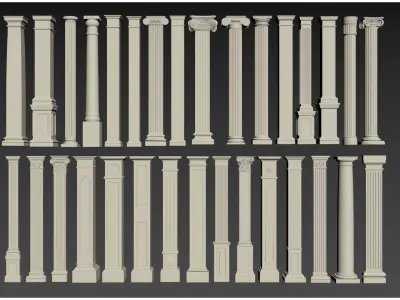  European-style Roman column 3D model