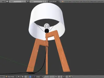 Table lamp Low-poly 3D model shop